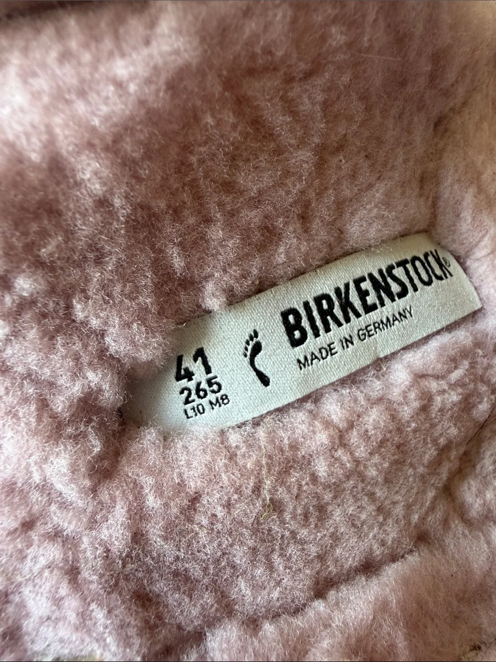 Birkenstock Women’s Pink Fleece-Lined Double Buckle Sandals size 41